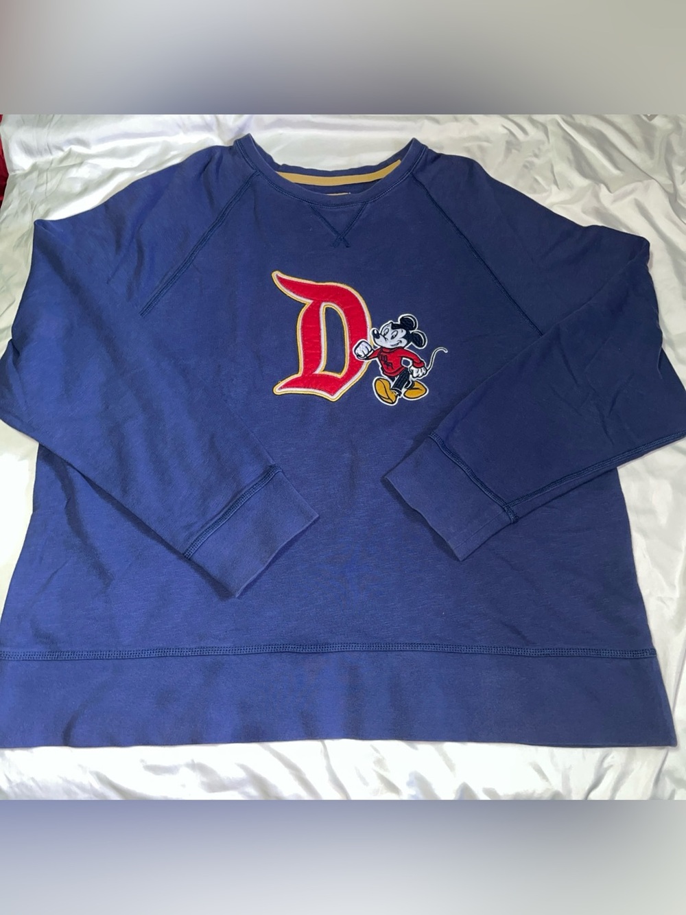 Disney Parks Sweatshirt Mens 3XL Disneyland 1955 DLR Mickey Mouse Crewneck Navy